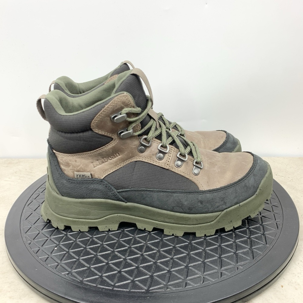 LL Bean Urban Storm Boots Men Size 8.5 Shoes Waterproof Brown Leather Black